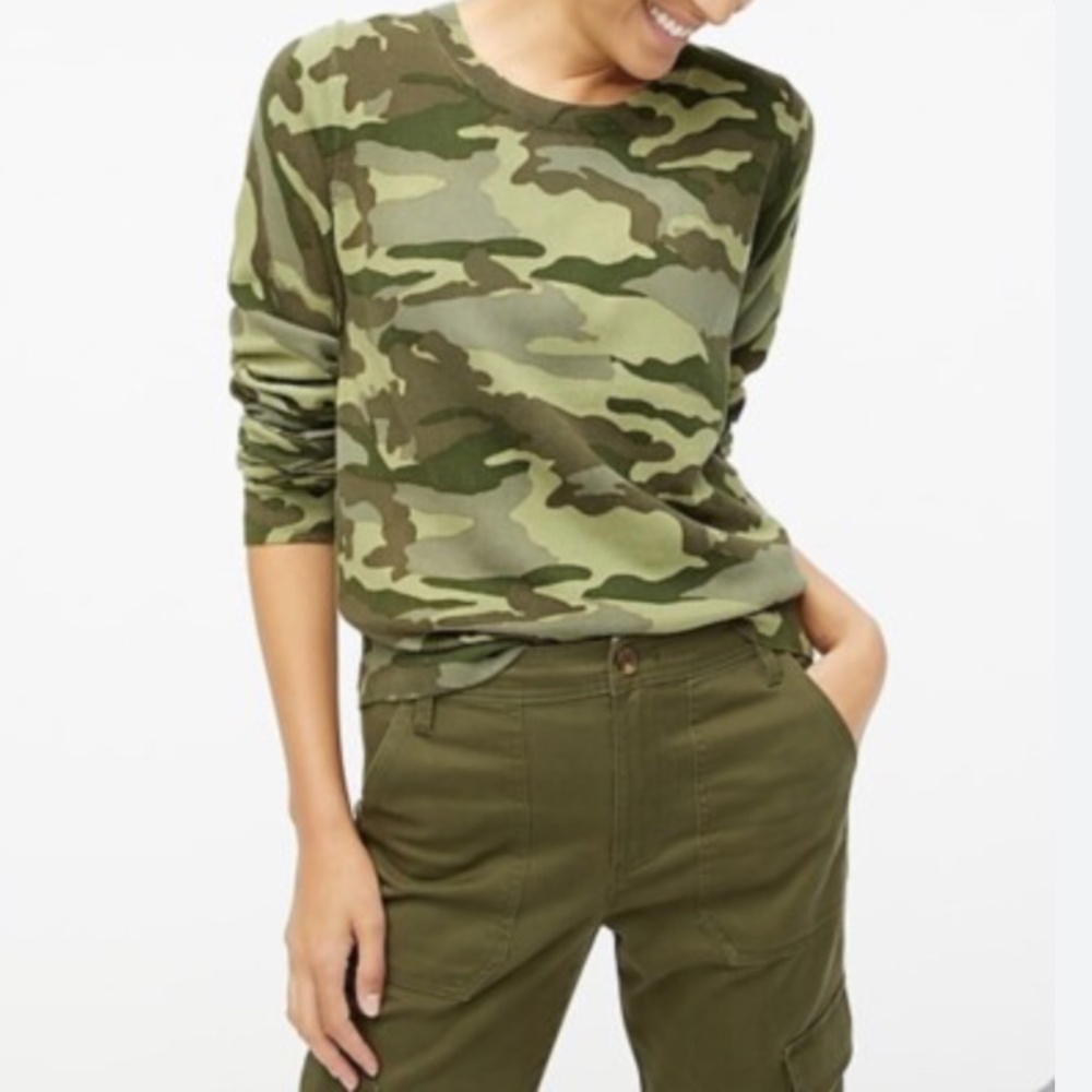 J. Crew Camouflage Teddie sweater - Size: S / NWT